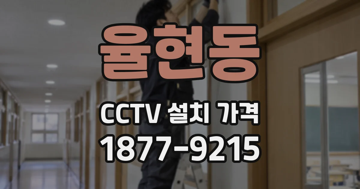 율현동 CCTV 설치 가격