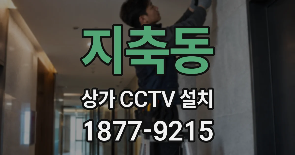 지축동 상가 CCTV 설치