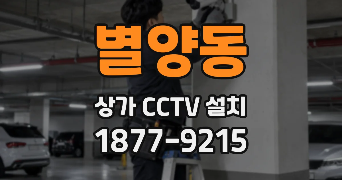 별양동 상가 CCTV 설치