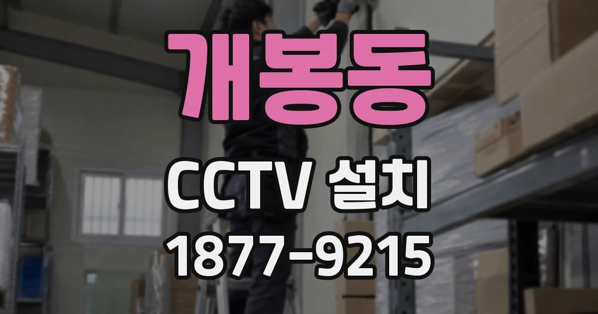 개봉동 CCTV 설치