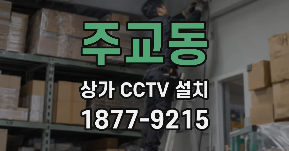 주교동 상가 CCTV 설치