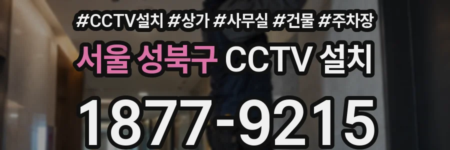 서울 성북구 CCTV 설치