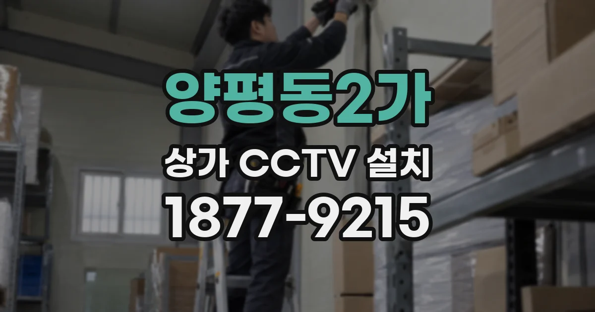 양평동2가 상가 CCTV 설치