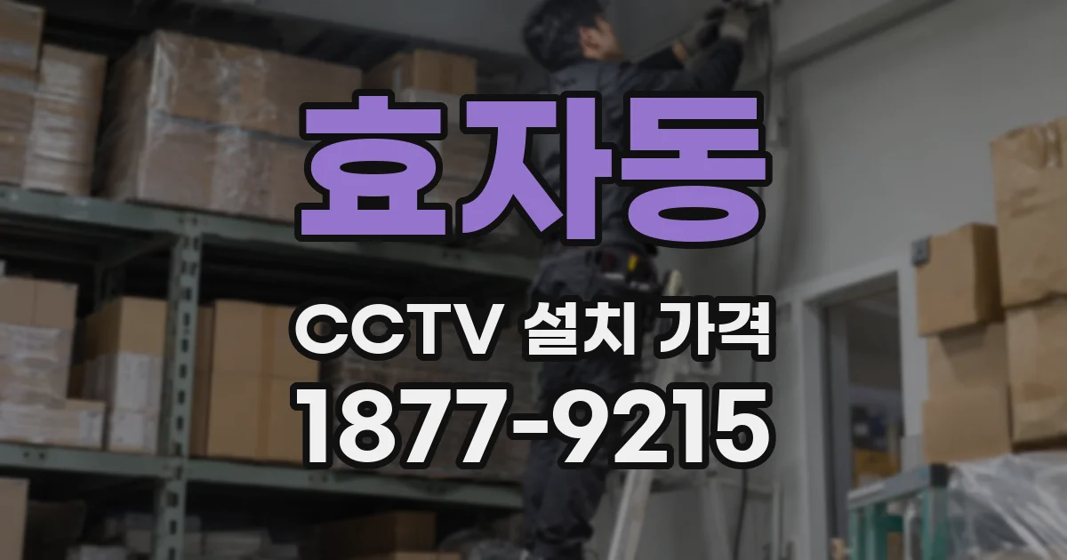 효자동 CCTV 설치 가격