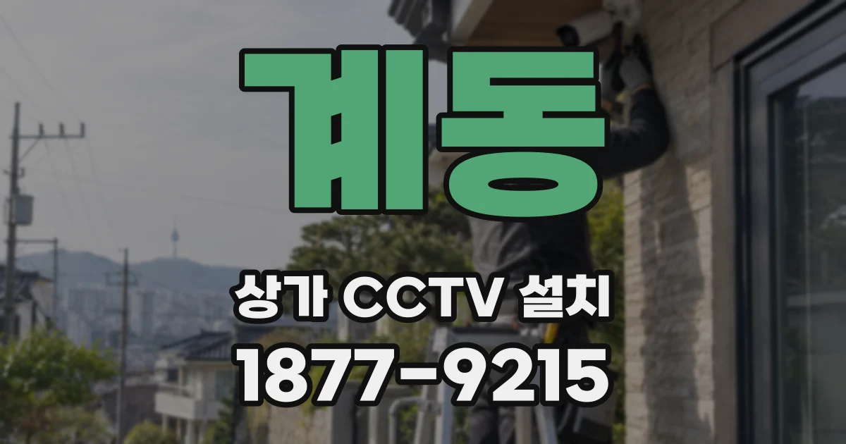 계동 상가 CCTV 설치