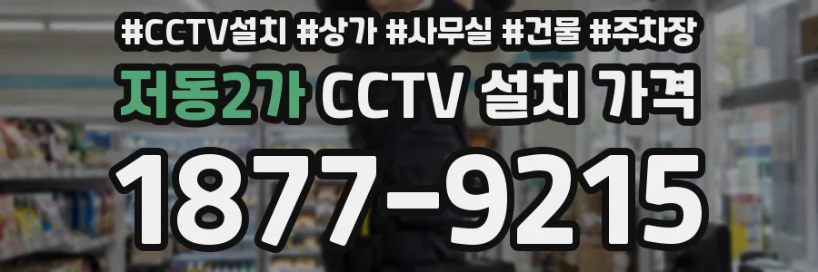 저동2가 CCTV 설치 가격