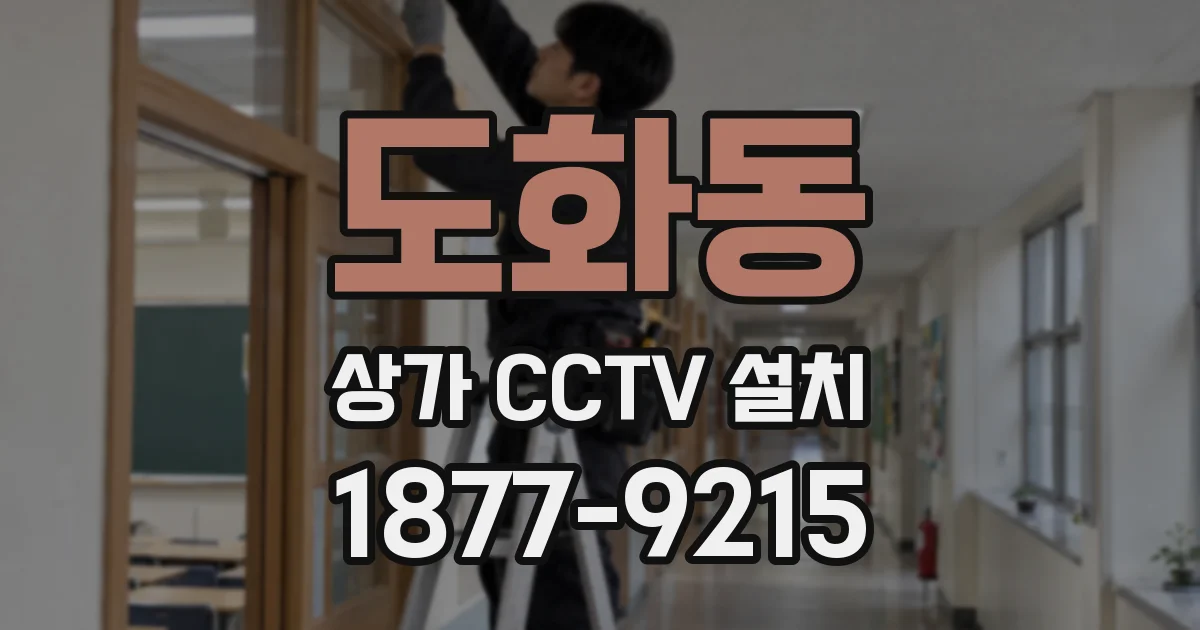 도화동 상가 CCTV 설치