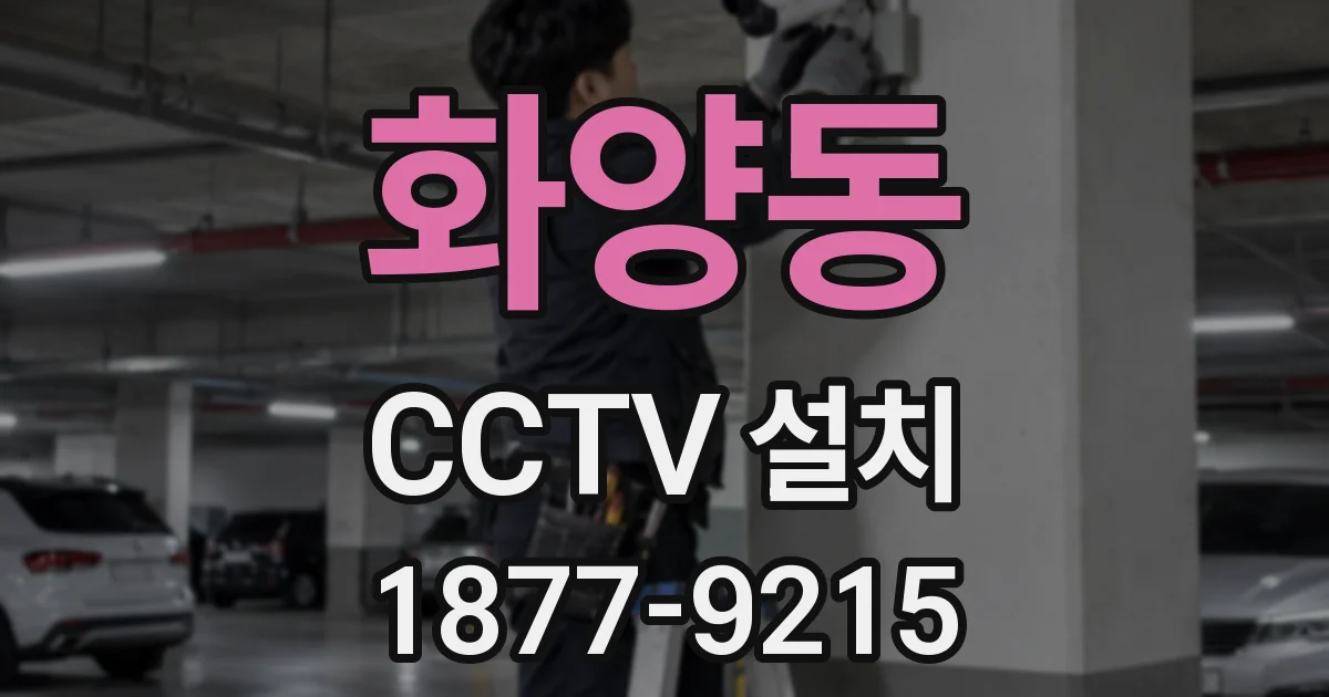 화양동 CCTV 설치