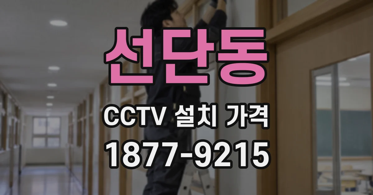 선단동 CCTV 설치 가격