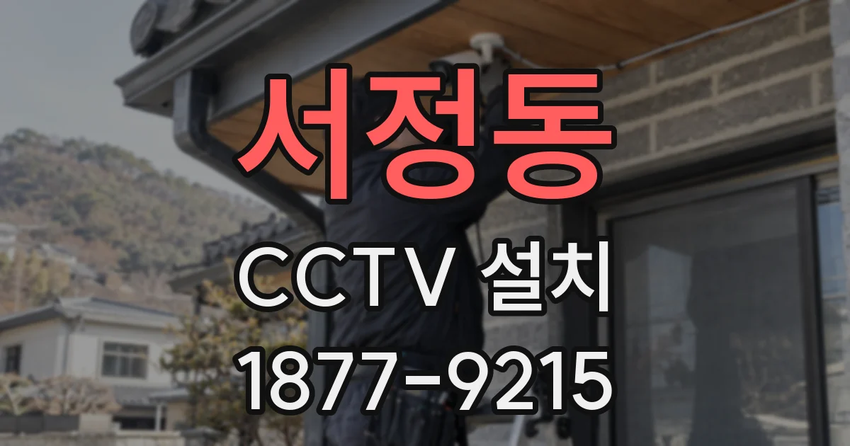 서정동 CCTV 설치
