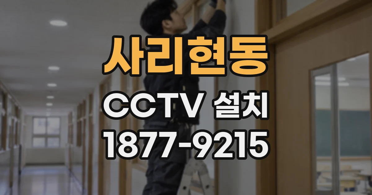 사리현동 CCTV 설치