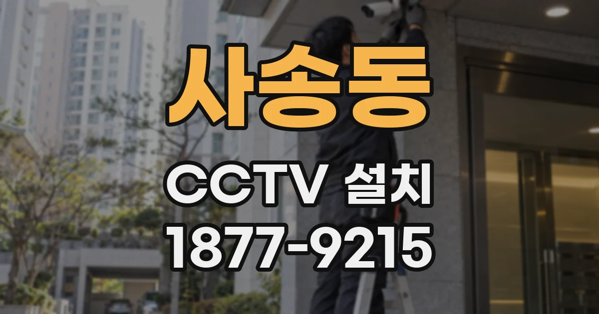사송동 CCTV 설치