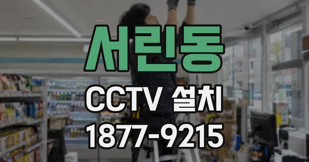 서린동 CCTV 설치