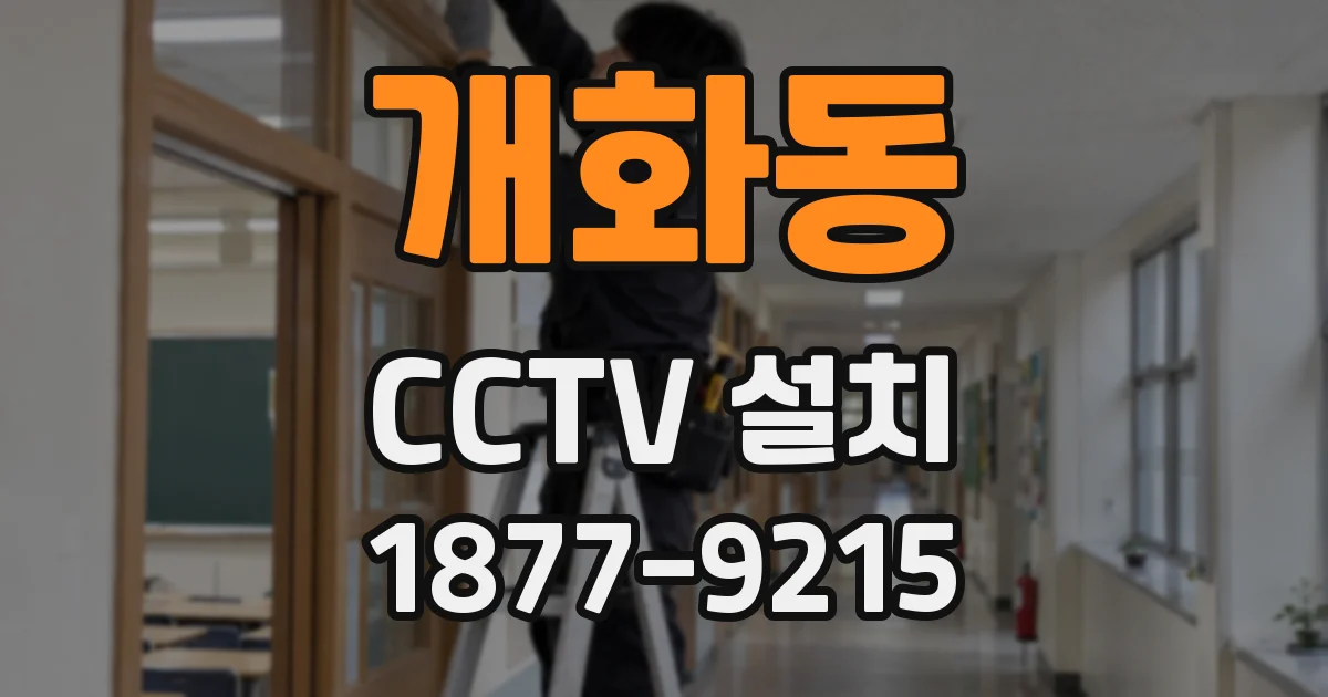 개화동 CCTV 설치