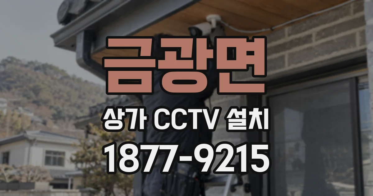 금광면 상가 CCTV 설치