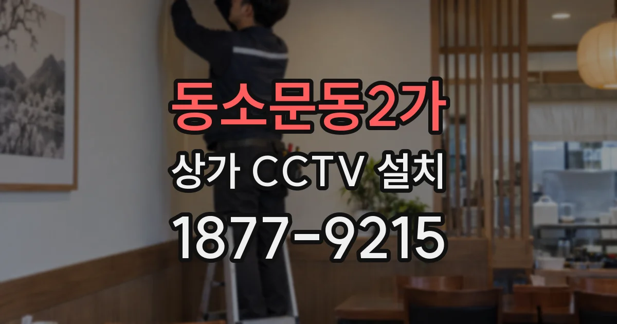 동소문동2가 상가 CCTV 설치