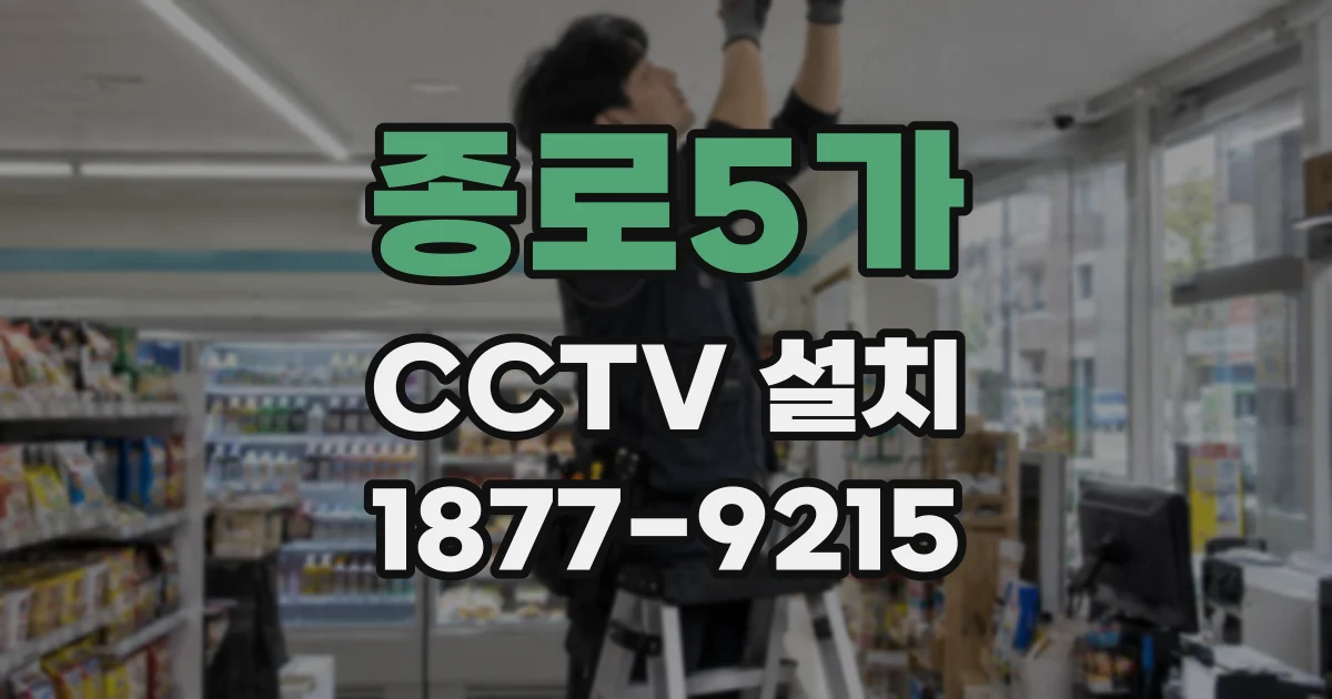 종로5가 CCTV 설치