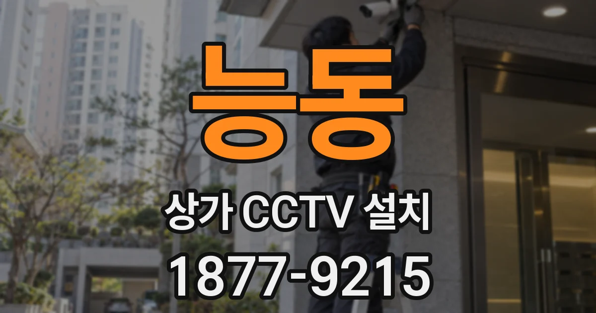 능동 상가 CCTV 설치