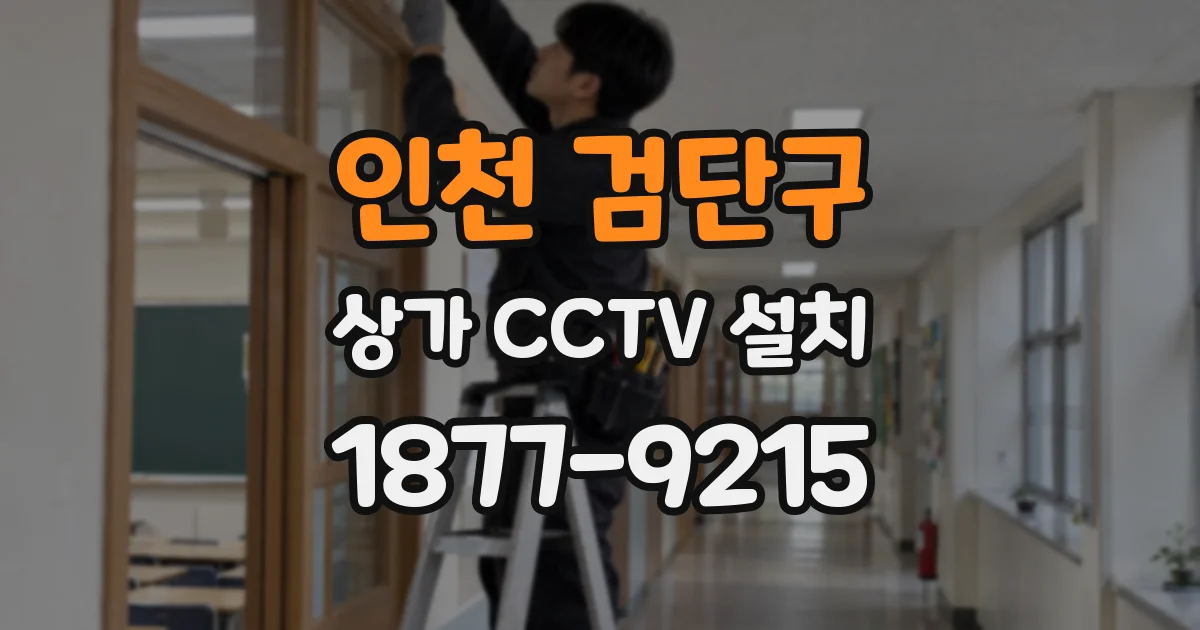 인천 검단구 상가 CCTV 설치