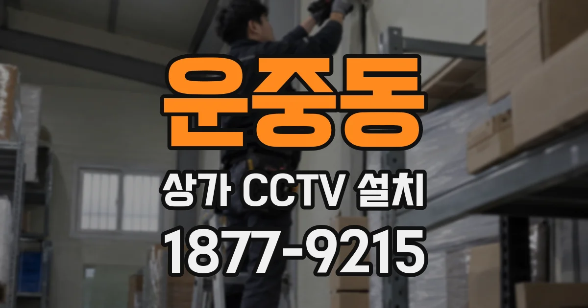 운중동 상가 CCTV 설치