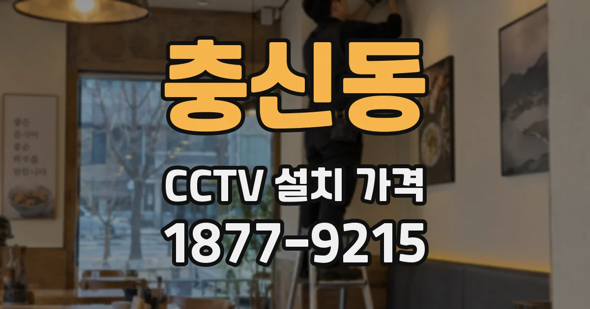 충신동 CCTV 설치 가격
