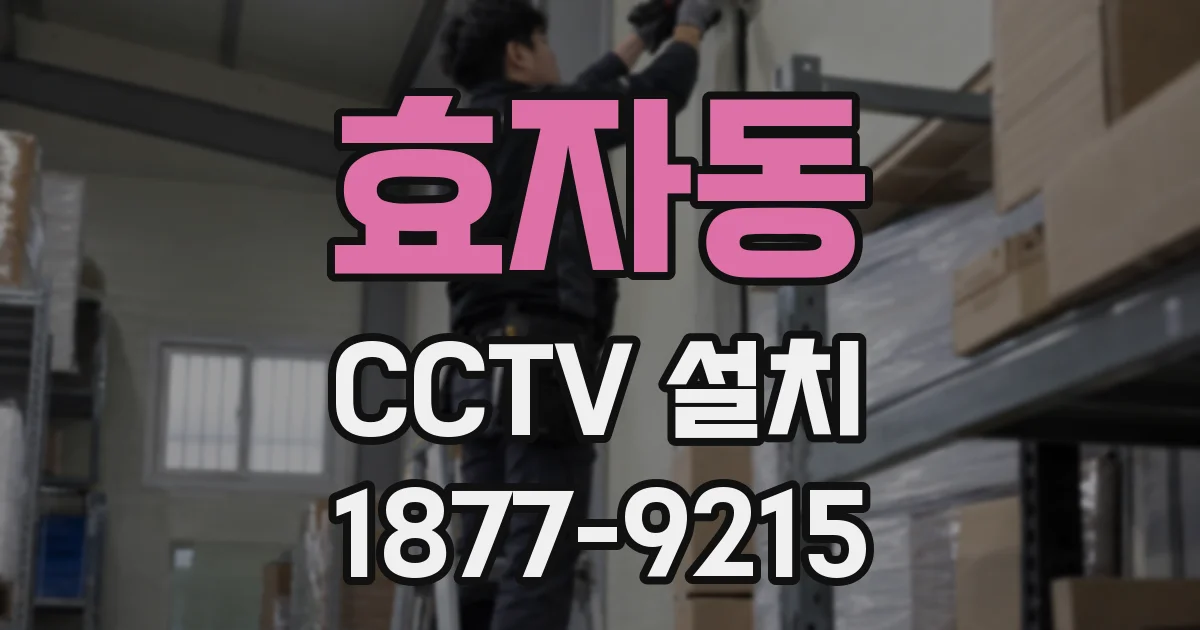 효자동 CCTV 설치
