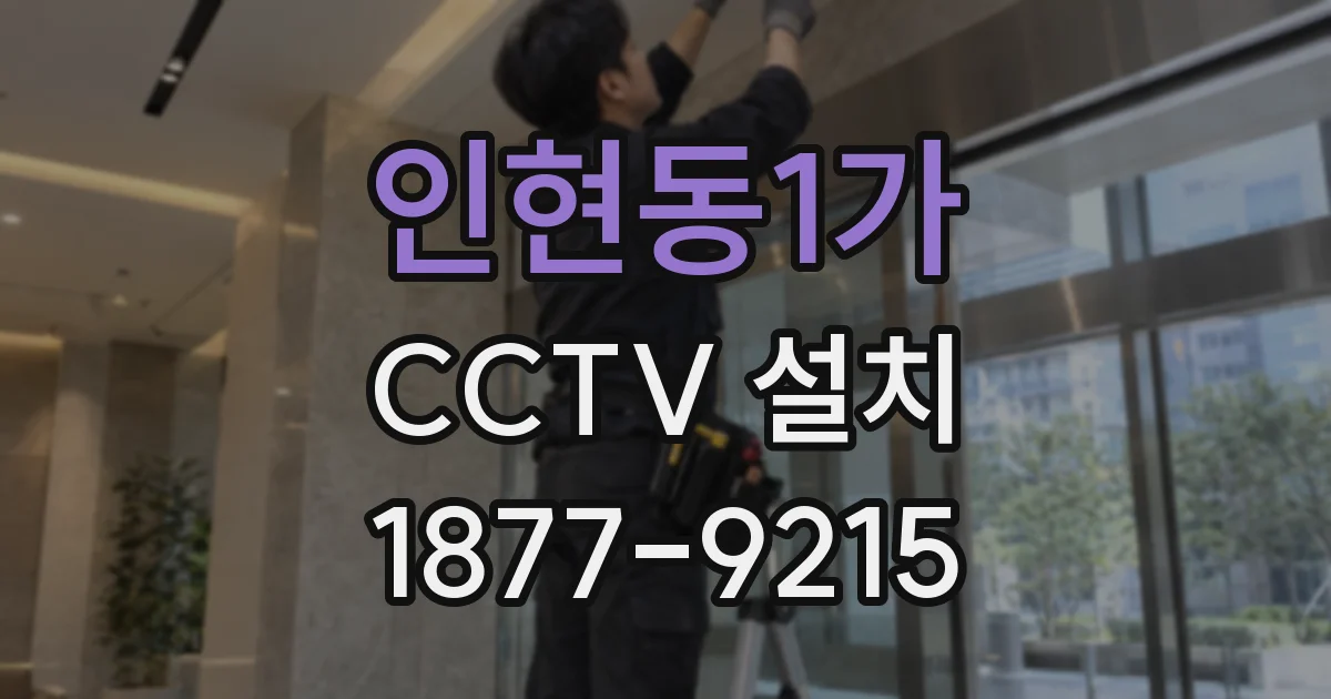 인현동1가 CCTV 설치