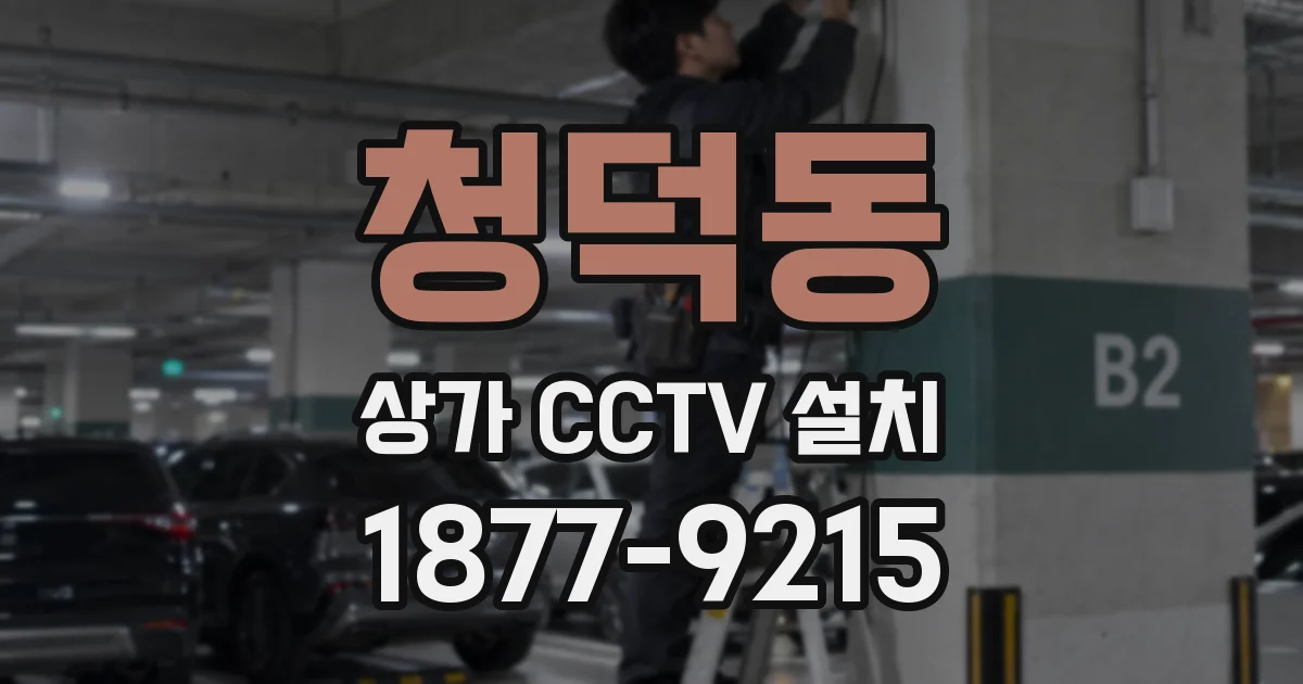 청덕동 상가 CCTV 설치