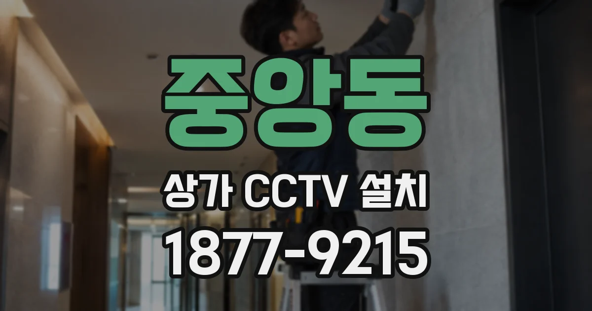 중앙동 상가 CCTV 설치