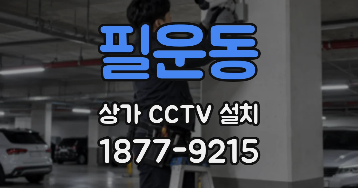 필운동 상가 CCTV 설치