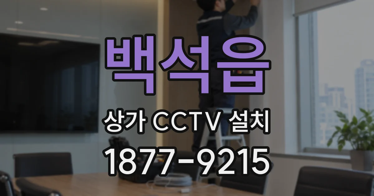 백석읍 상가 CCTV 설치