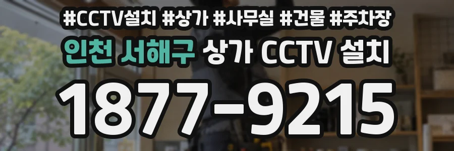 인천 서해구 상가 CCTV 설치