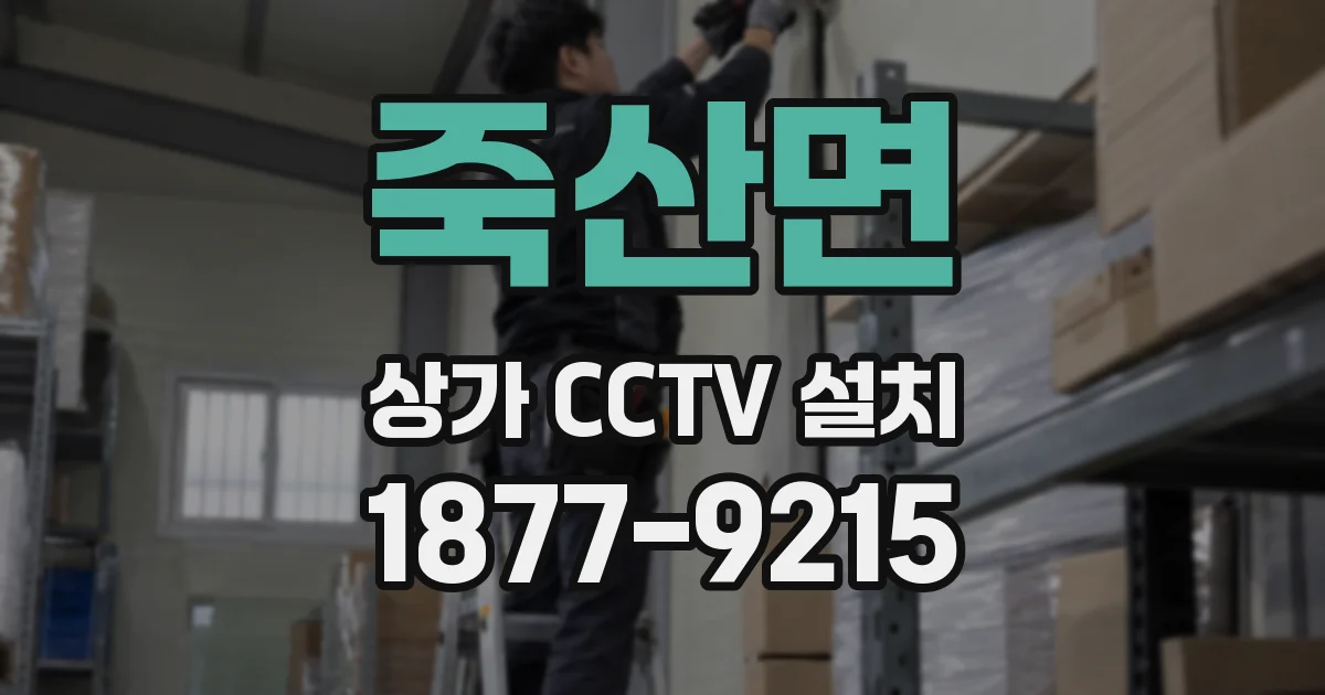 죽산면 상가 CCTV 설치
