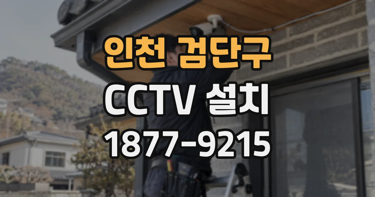 인천 검단구 CCTV 설치