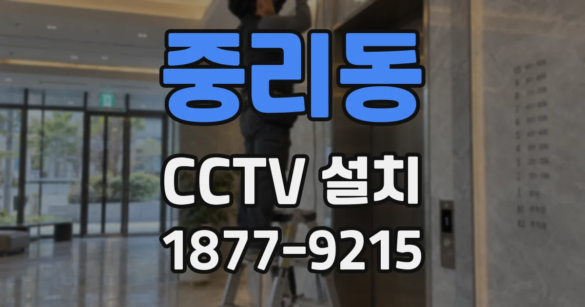 중리동 CCTV 설치