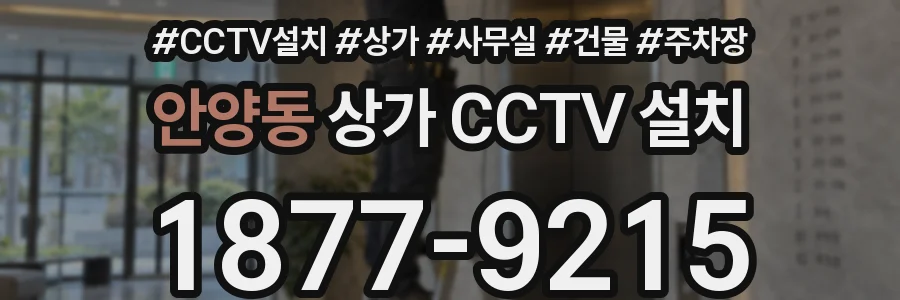 안양동 상가 CCTV 설치