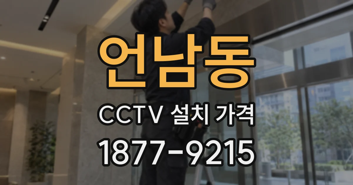 언남동 CCTV 설치 가격