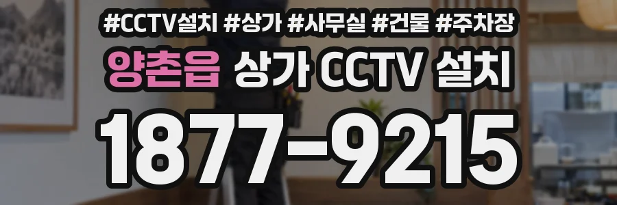 양촌읍 상가 CCTV 설치