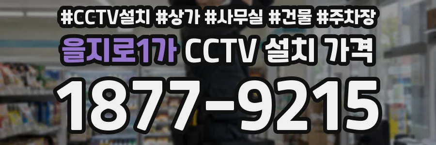 을지로1가 CCTV 설치 가격