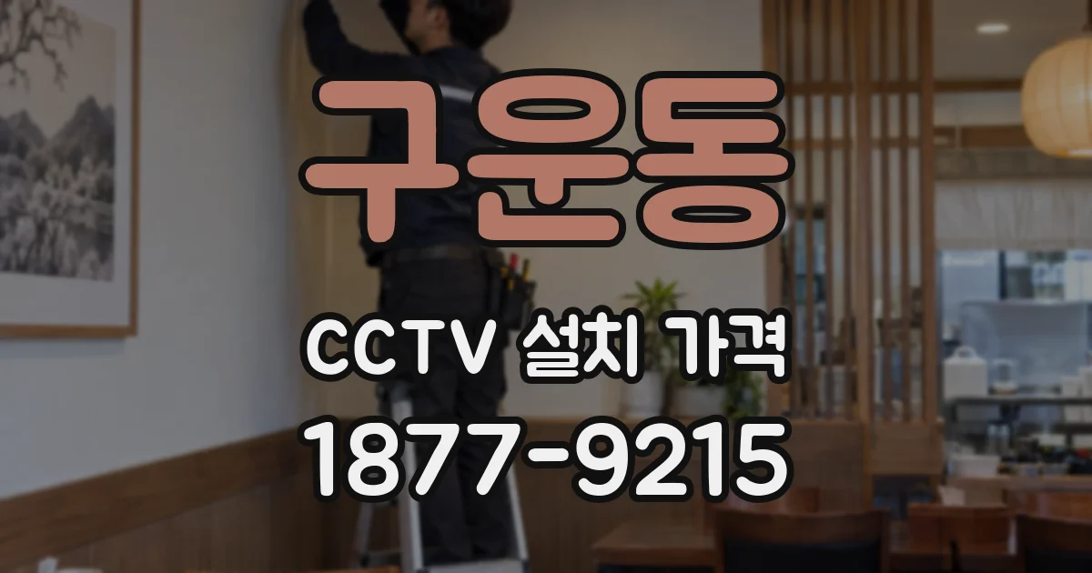 구운동 CCTV 설치 가격