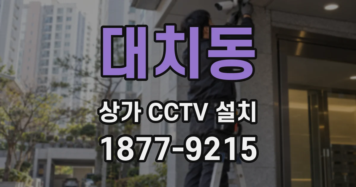 대치동 상가 CCTV 설치