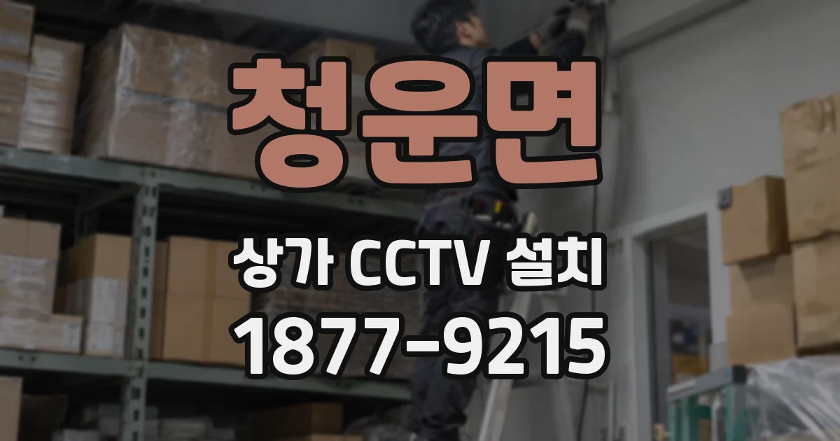 청운면 상가 CCTV 설치