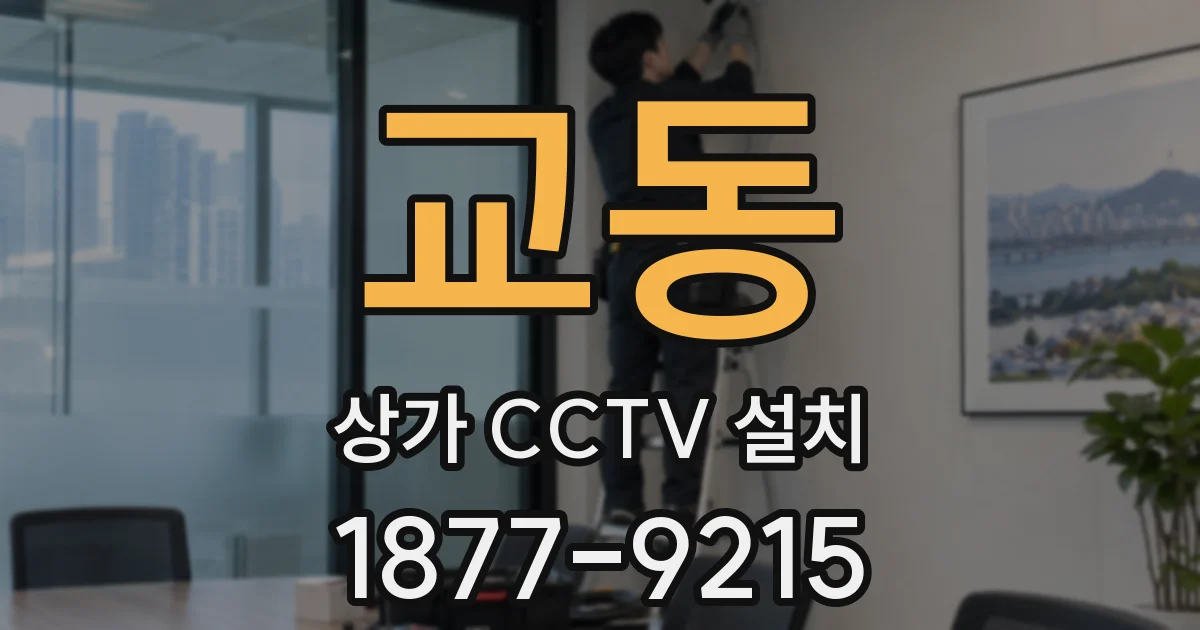 교동 상가 CCTV 설치