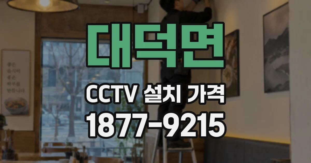 대덕면 CCTV 설치 가격