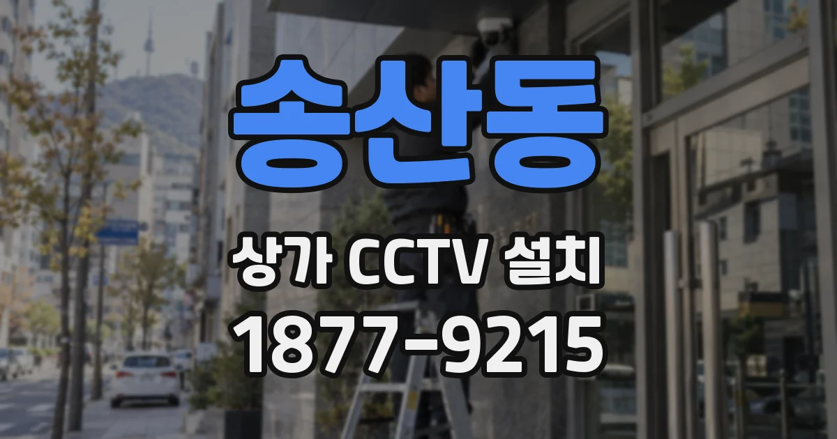 송산동 상가 CCTV 설치