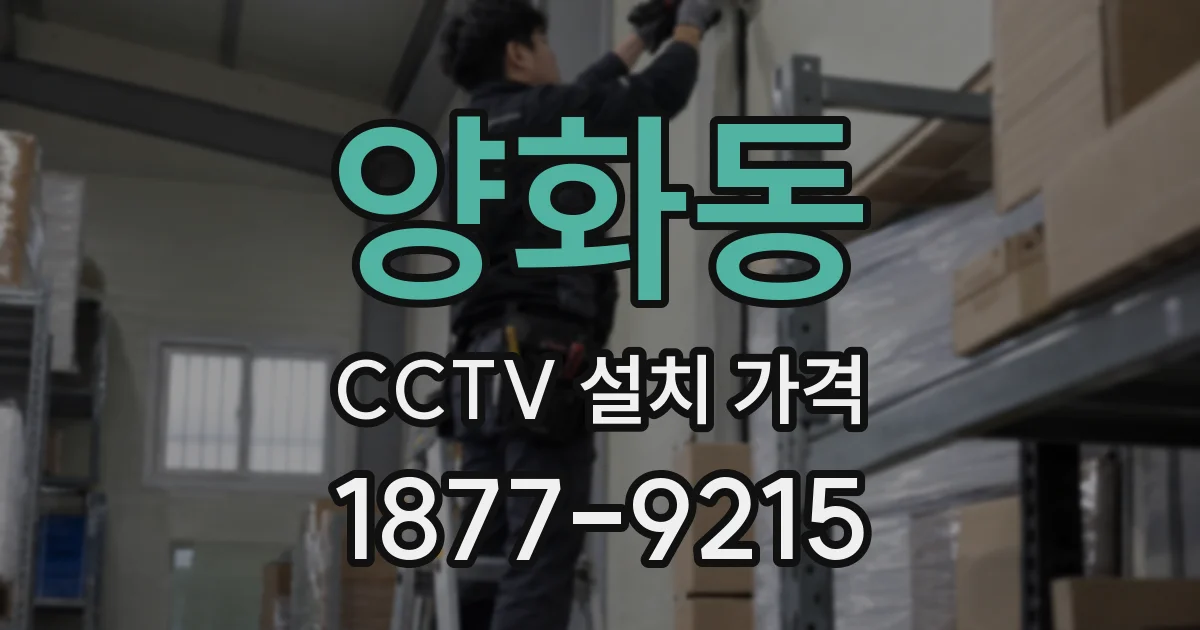 양화동 CCTV 설치 가격
