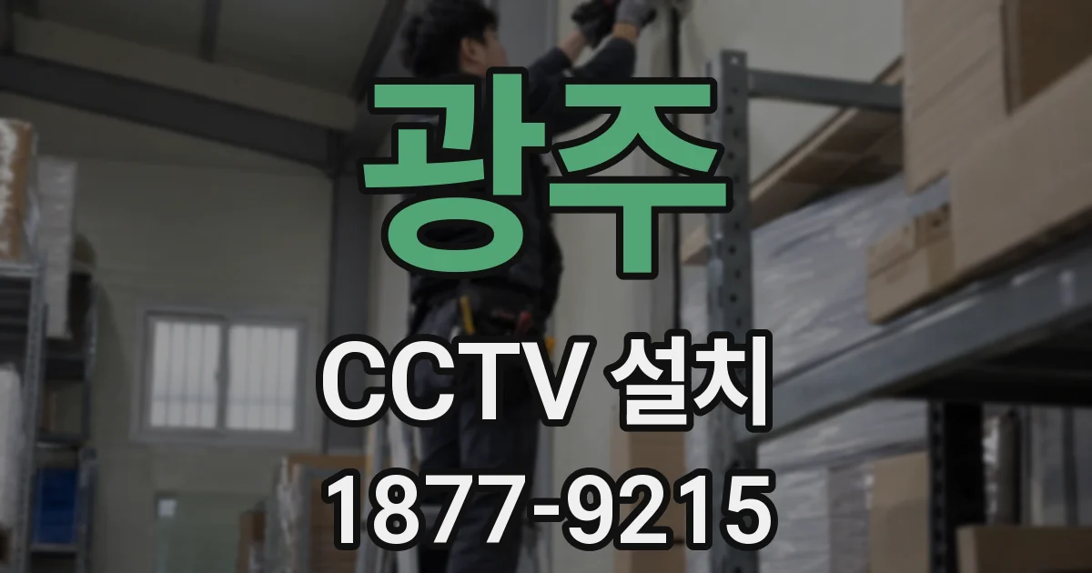 광주 CCTV 설치