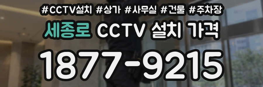 세종로 CCTV 설치 가격