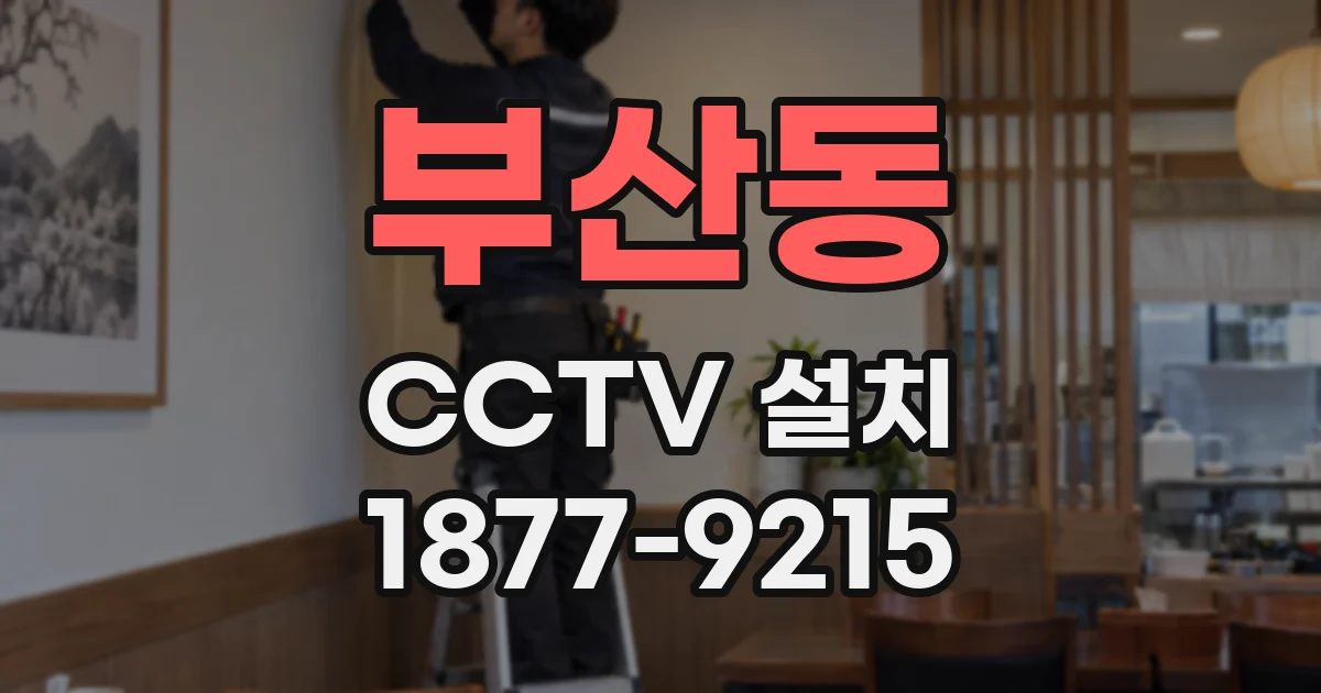 부산동 CCTV 설치