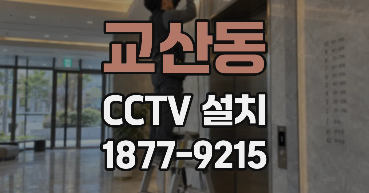 교산동 CCTV 설치